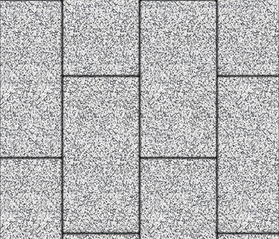 Тротуарная плитка Ла-линия "Бело-черный", Н=80мм