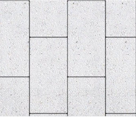 Тротуарная плитка Ла-линия "Белый", Стоунмикс, Н=80мм