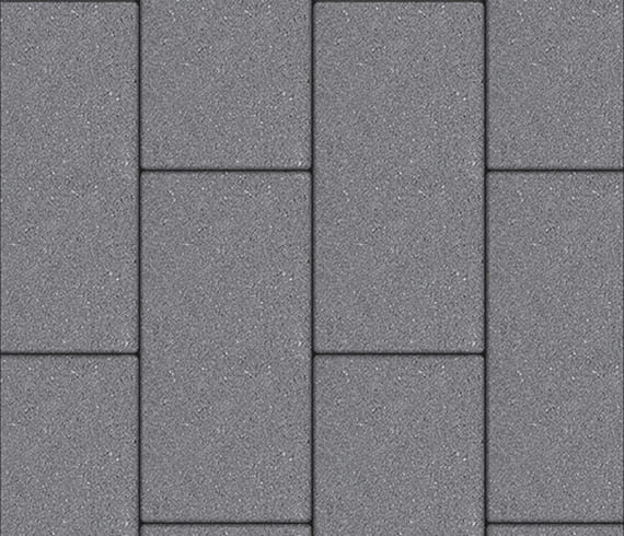 Тротуарная плитка Ла-линия "Серый", гладкая, Н=80мм