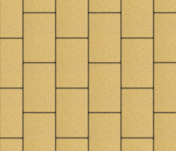 Тротуарная плитка Ла-линия "Желтый", гладкая, Н=80мм