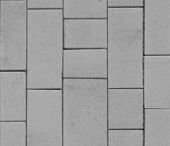 Тротуарная плитка Инсбрук Тироль, H=60 мм, серый, гладкая