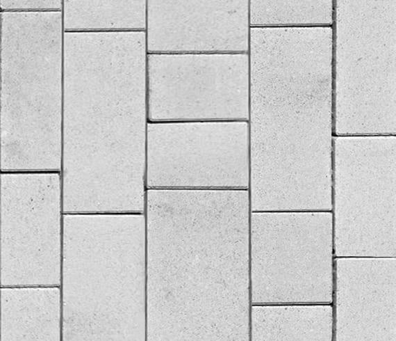 Тротуарная плитка Инсбрук Тироль, H=60 мм, белый, гладкая