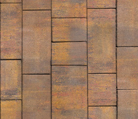 Тротуарная плитка Инсбрук Тироль, H=60 мм, ColorMix Бромо, гладкая