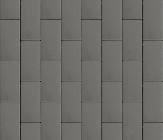 Тротуарная плитка Прямоугольник Лайн, H=40 мм, серый