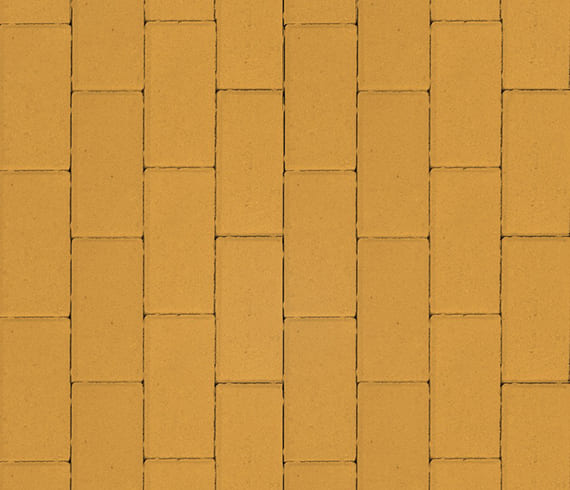 Тротуарная плитка Прямоугольник Лайн, H=40 мм, жёлтый