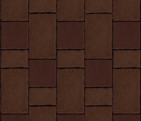 Тротуарная плитка Старый город, H=60 мм, коричневый, гладкая