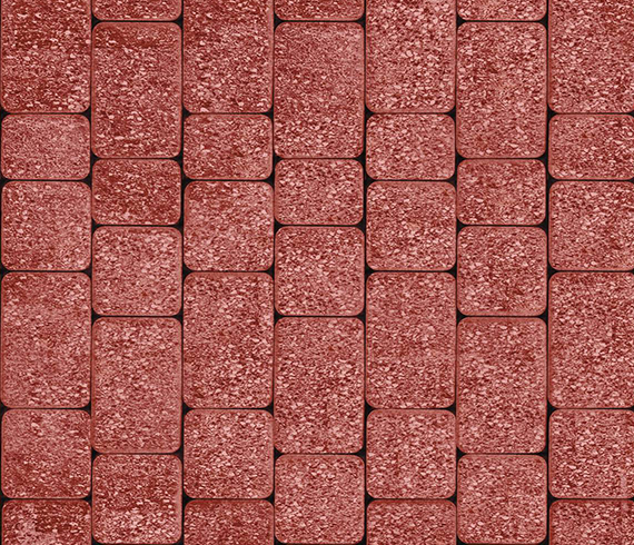 Тротуарная плитка Инсбрук Альт, 40 мм, красный, бассировка